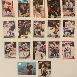 St. Louis Blues Vintage NHL Hockey Cards - Lot of 17 w/ Hull, Pronger, Cujo RC